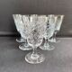 6 crystal wine glasses cut xxth