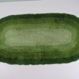 Vintage Belgian rug with enchanting green gradient