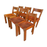 Set of six chairs dining Pierre Chapo around 1960