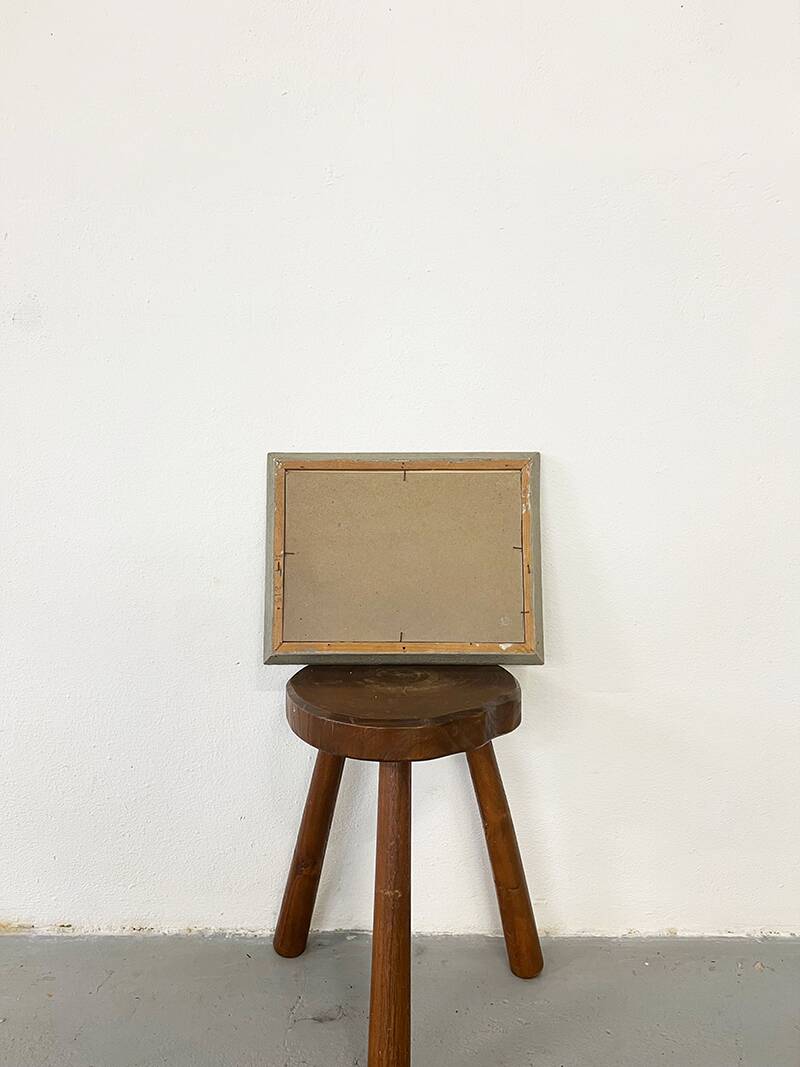 Painting “Lake”, B.Gillet, Oil on strong cardboard