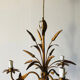 Florentine chandelier in wheat ear style by Hans Kögl Hollywood Regency