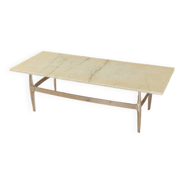 Table basse en marbre des années 1970