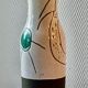 Polychrome enamelled ceramic lamp base with abstract decoration signed Jacques Innocenti