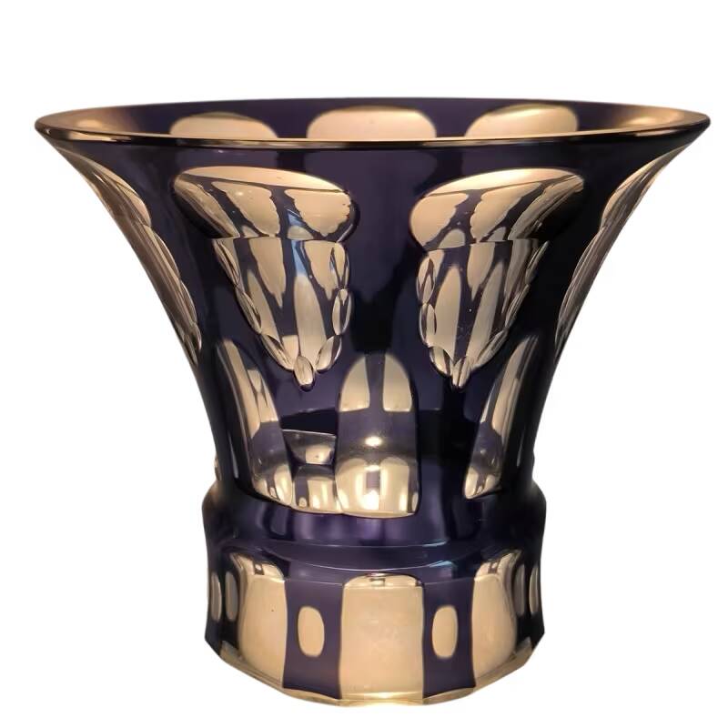 Johann Oertel, Carl Meltzer & Co. Langenau Haida, Art Deco cut double vase
