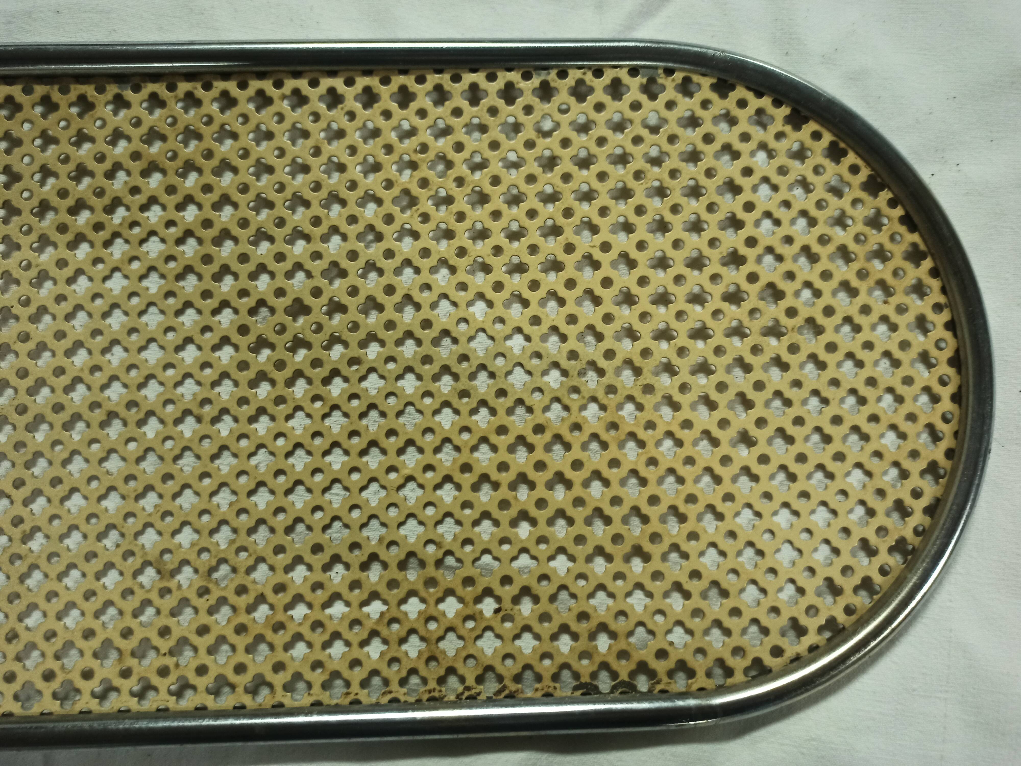 Yellow perforated iron plate top