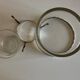 Caviar server on ice glass silver metal 1960