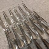 12 silver-plated snail forks by Christofle Spatours