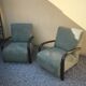 two vintage style armchairs