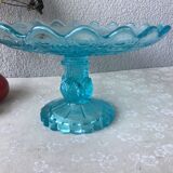 Compotier en verre moulé art déco