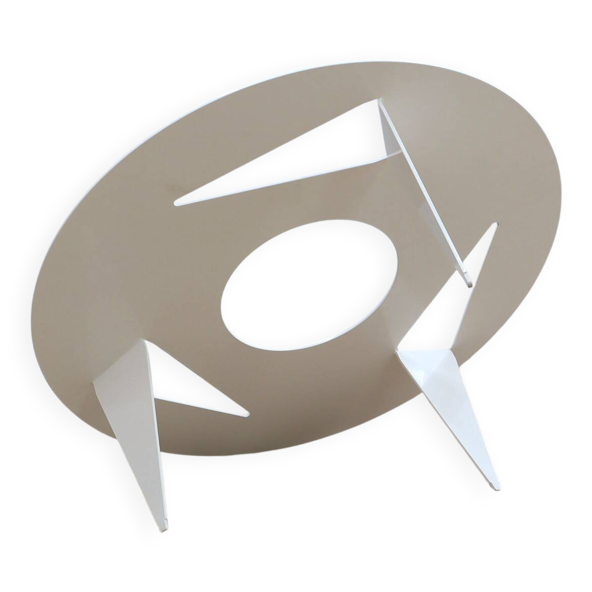 Ulyssimo minimal round coffee table by U. Müller Reisser 1990s