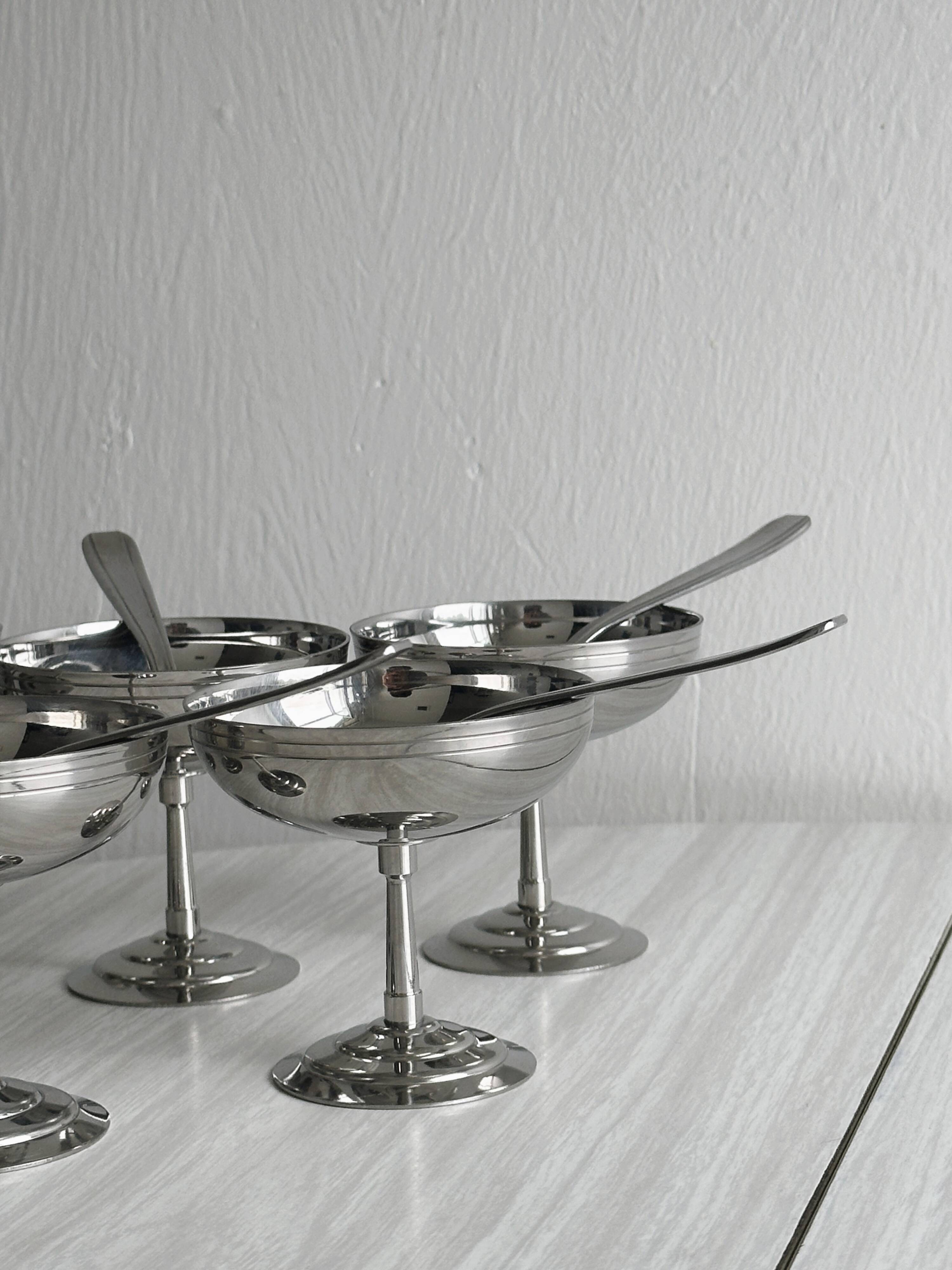 6 Letang Remy stainless steel footed cups