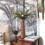 Lamp palm wood and rope