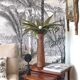 Lamp palm wood and rope
