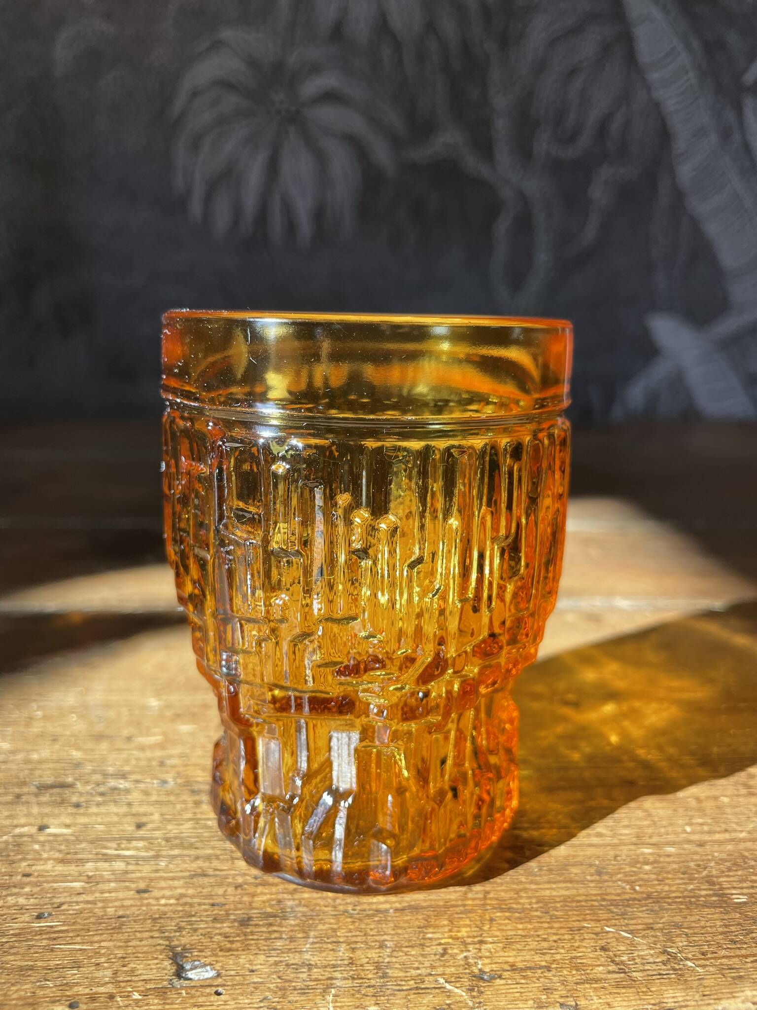 6 Bormioli Rocco 70' amber glasses