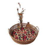 Vintage wicker tray