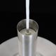 Rare pendant lamp / aluminum / opaline glass / Space Age / Mid-Century Danish Modern design / 1960s / 1970s
