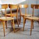 4 60s bistro chairs in bentwood