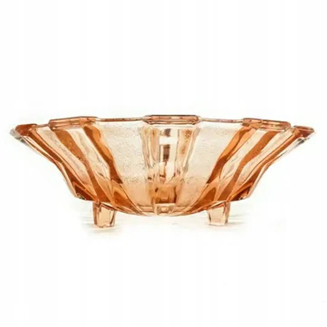Art Deco fruit bowl, glass, Val Saint Lambert, Belgium, 1950s
