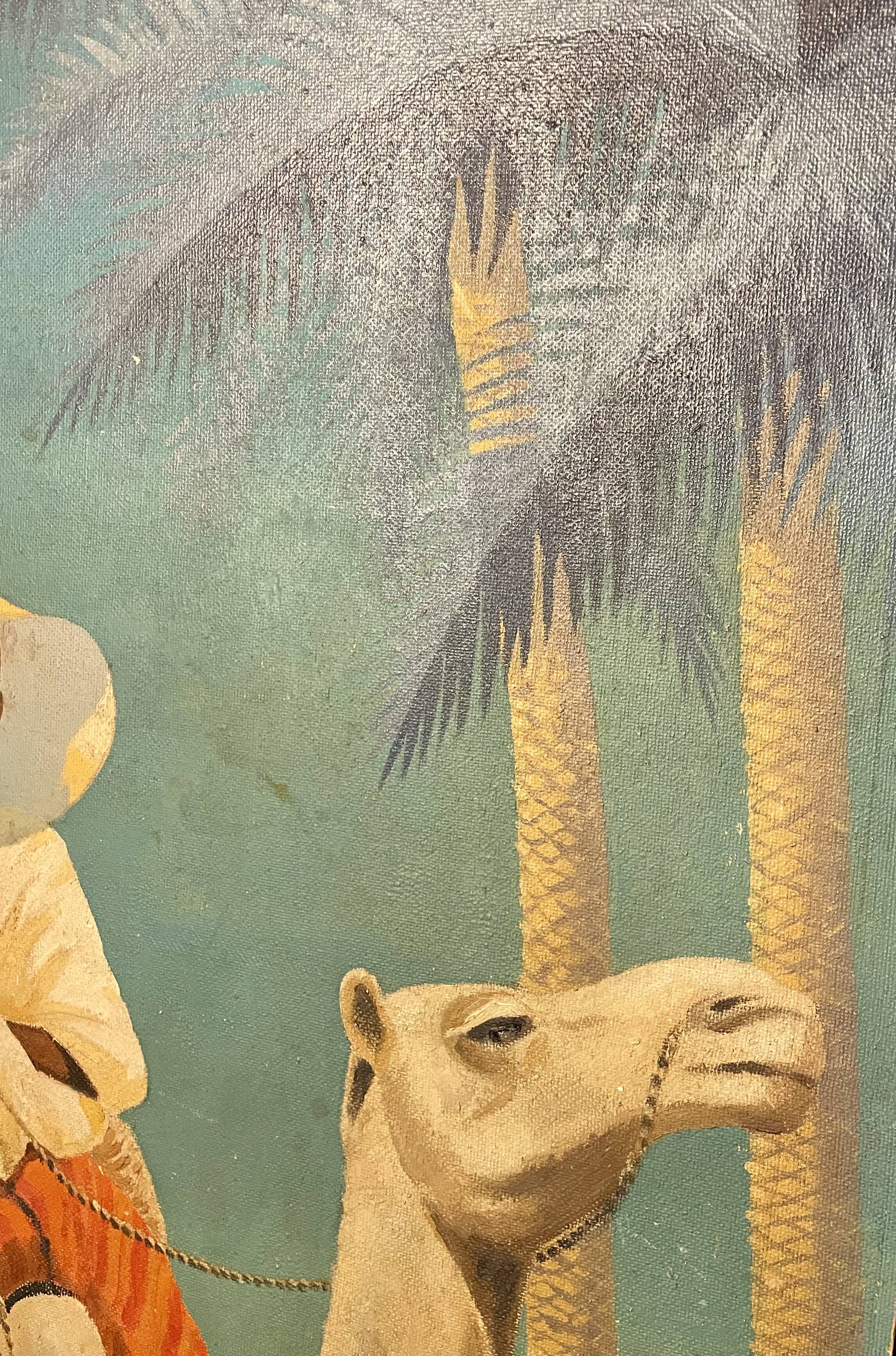 Oil on cardboard Orientalist School