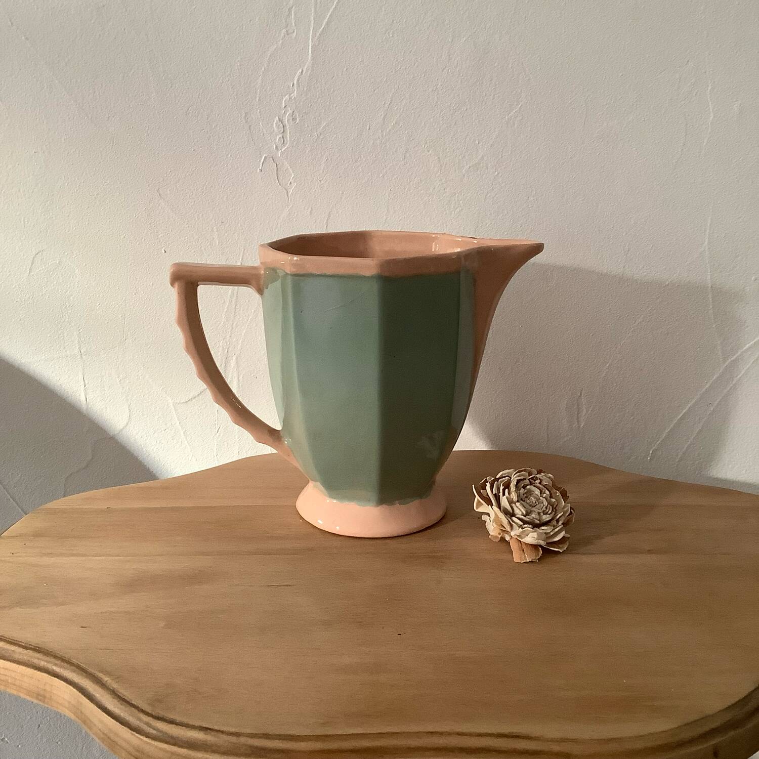 Pitcher, two-tone carafe digoin sarreguemines