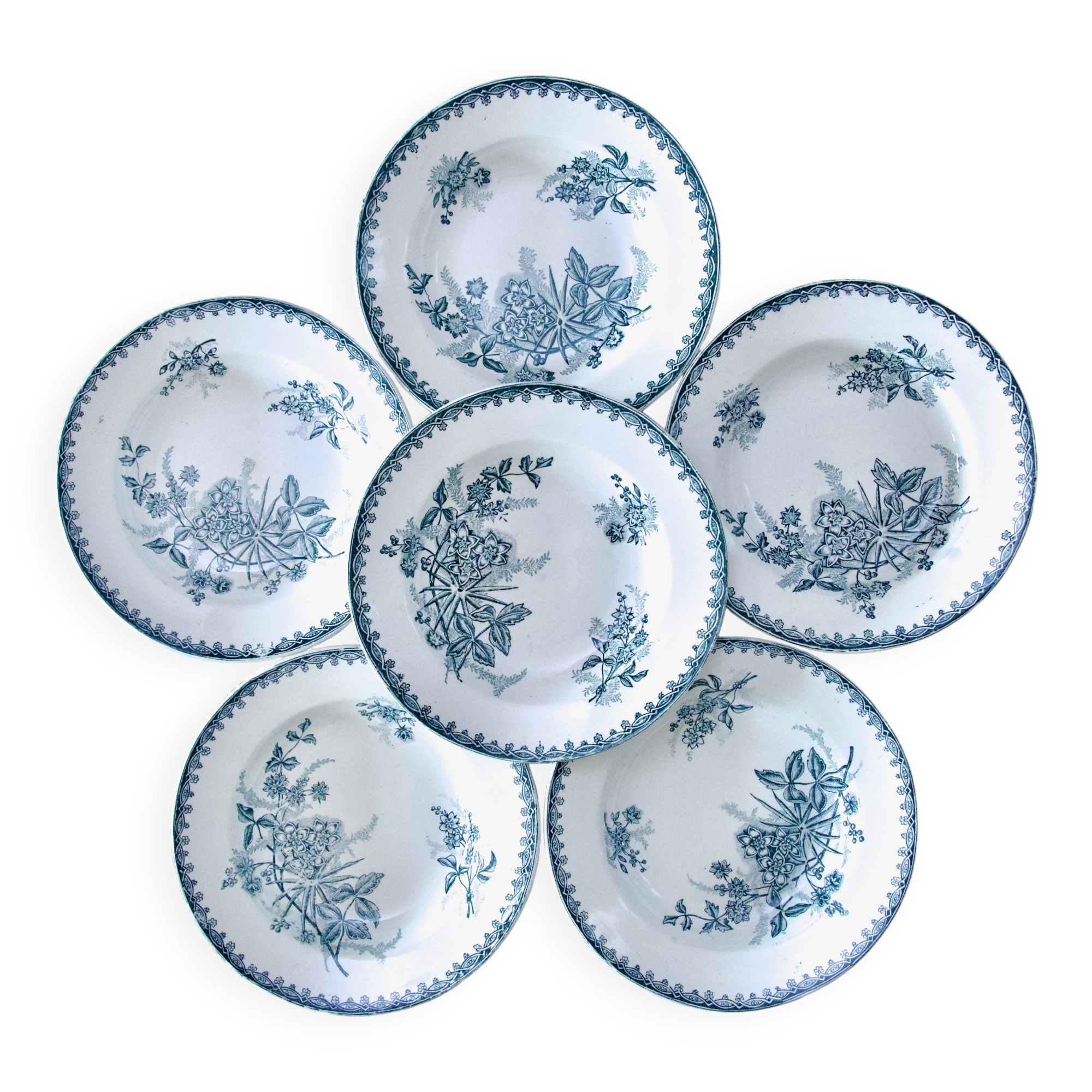 Old ironstone plates from St Amand "Margot" collection