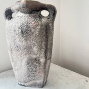 Vintage German Lava Style Grey Brown Amphora Vase, West Germany 1970s