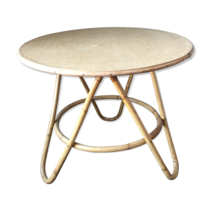 Table rotin vintage