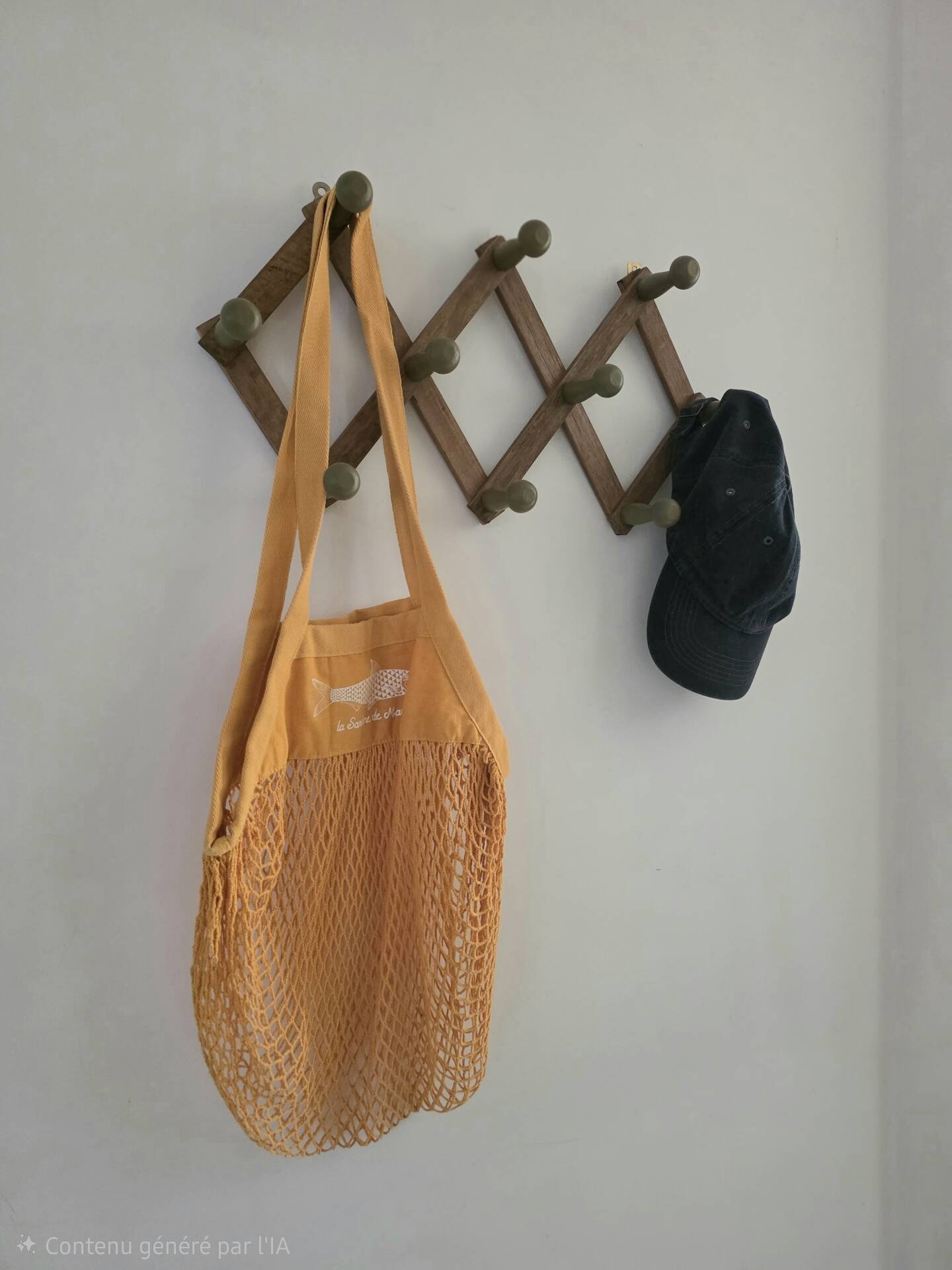 Vintage accordion coat rack