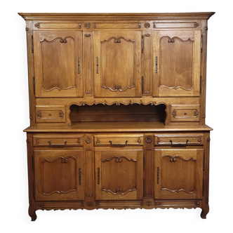 Important two-body buffet in Louis XV style made of solid ash.
