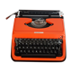Portable typewriter, functional, Underwood 130, red