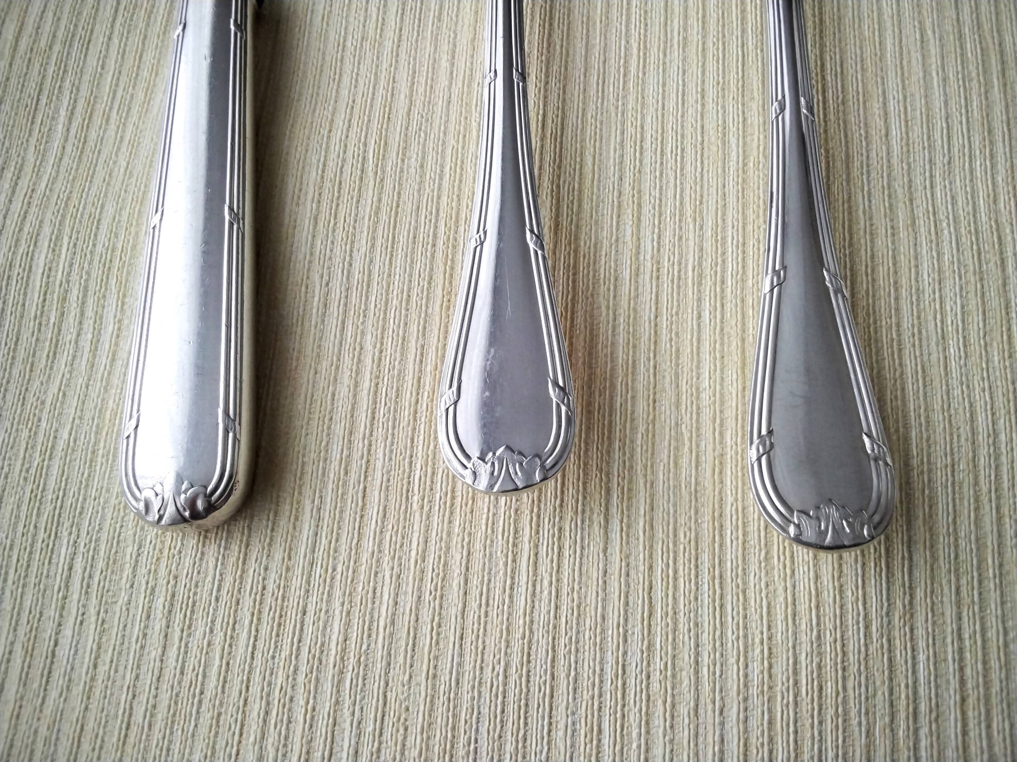 Set of 3 silver-plated serving utensils