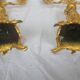Pair of antique candelabra in gilded spelter – Louis XV style – 41 cm