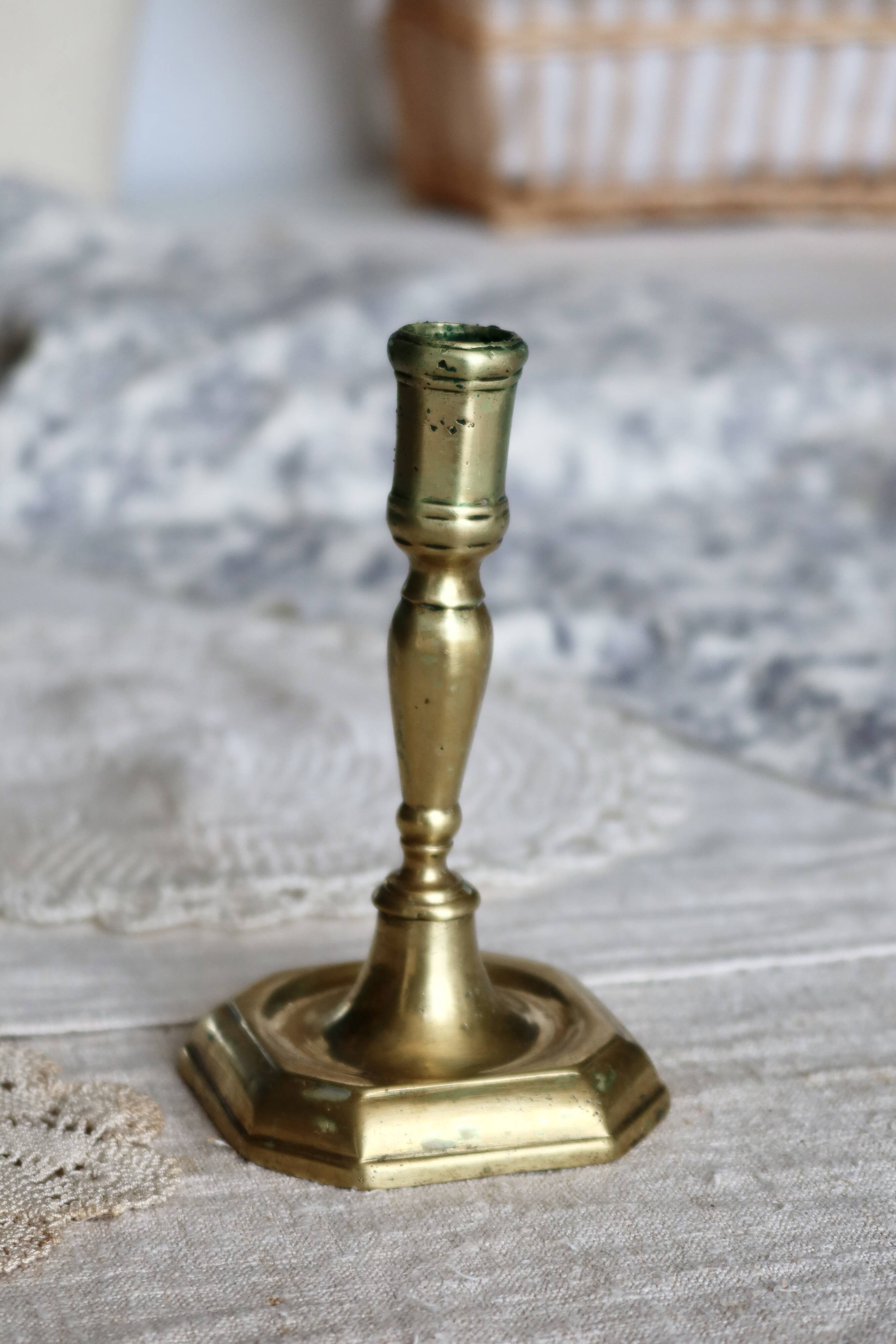 Vintage brass candle holder