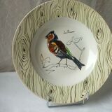 Plate creise in faience of gien france the old signature finch