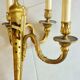 Huge wall lamp in gilded bronze Louis XVI style, three branches, late nineteenth