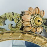 Plaster mirror with floral decoration 25x31cm