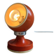 Eyeball Magnet Table Lamp – Orange & Chrome Metal (1970s)