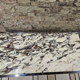 Table basse chromé marble 1970"vintage