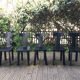 Set of chairs 1950 black woods