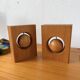 Constructivist wooden bookends