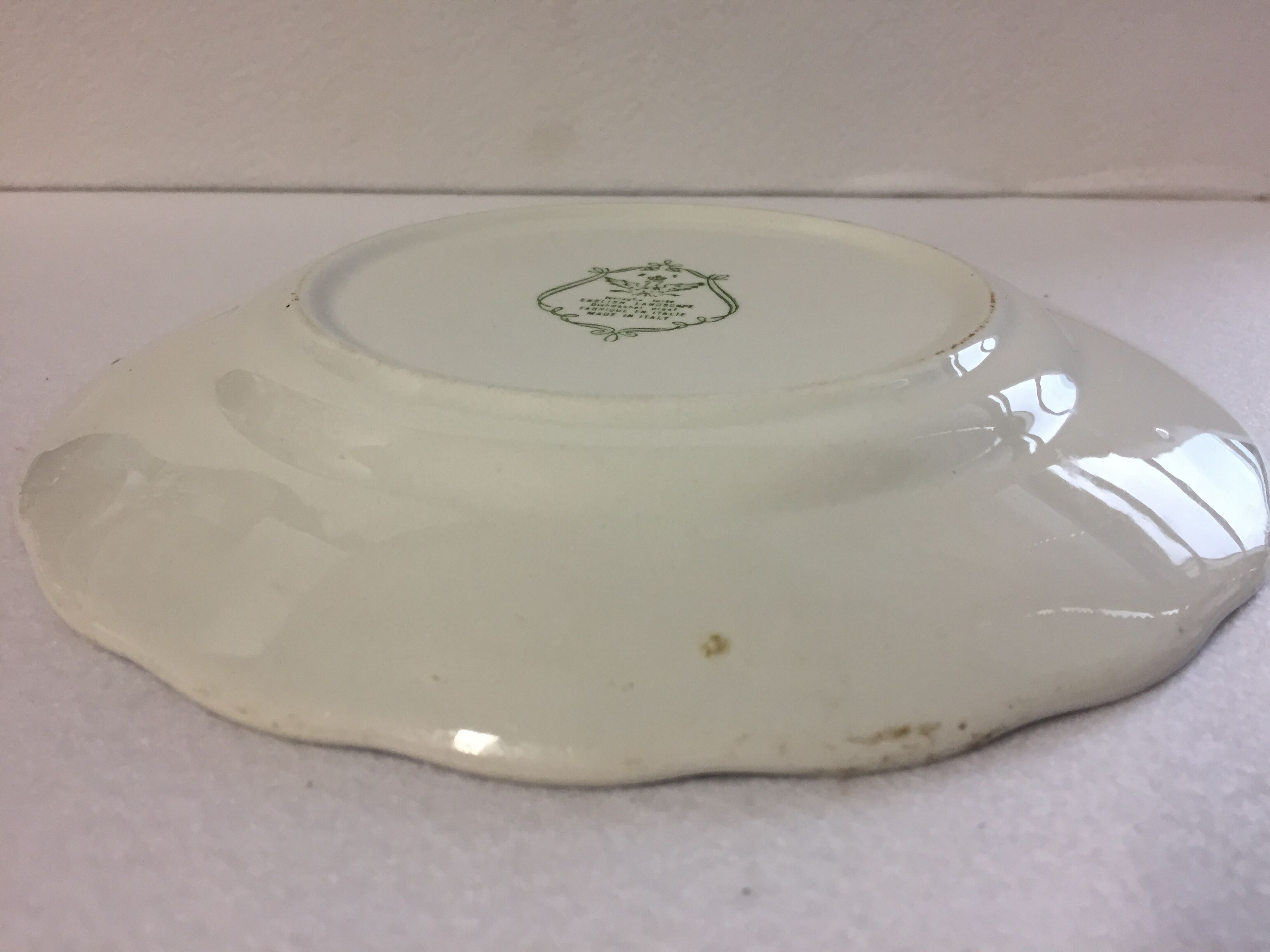 Decorative plate italian earthenware N.Fontebasso 1760 english landscape