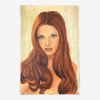 Oil on canvas. Portrait of a woman. 1970.