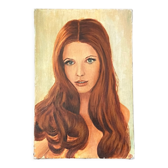 Oil on canvas. Portrait of a woman. 1970.