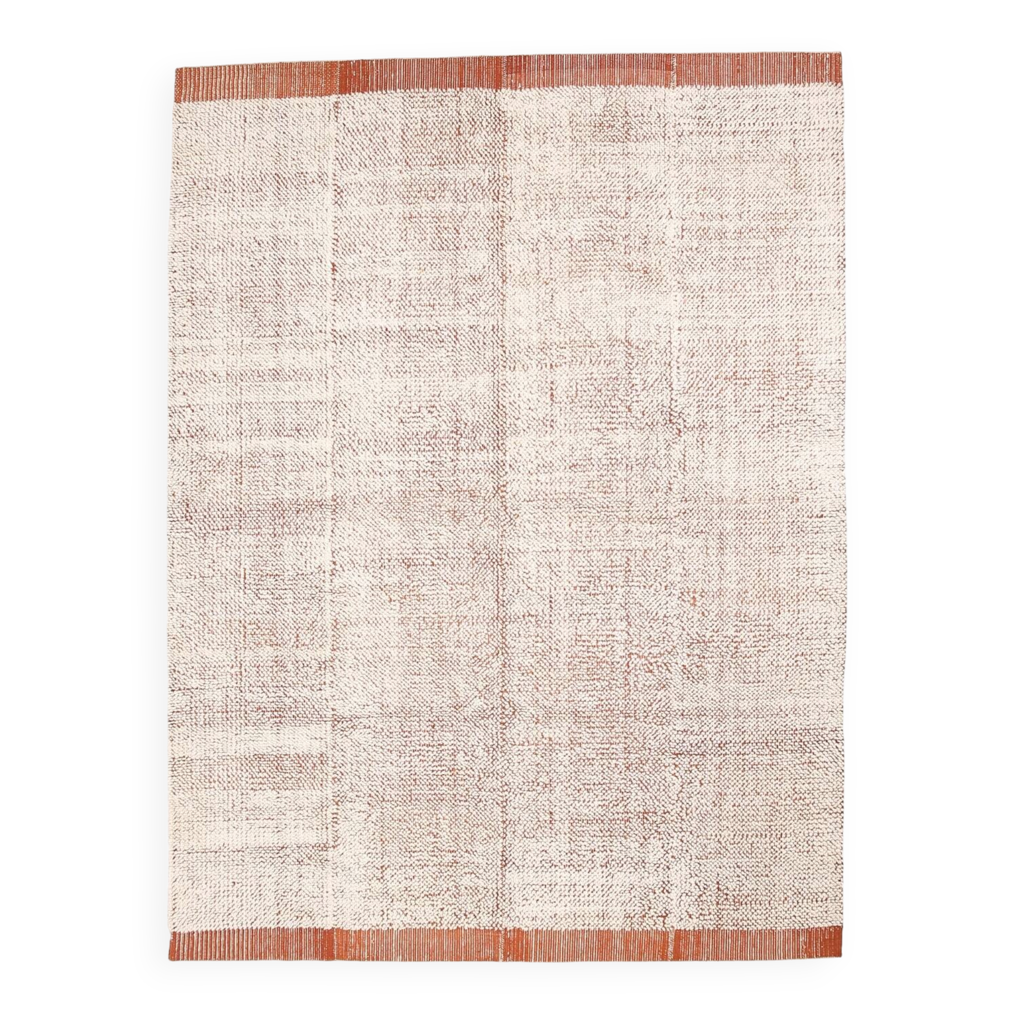 8x11 Terracotta & Beige Vintage Kilim Rug, 260x350Cm