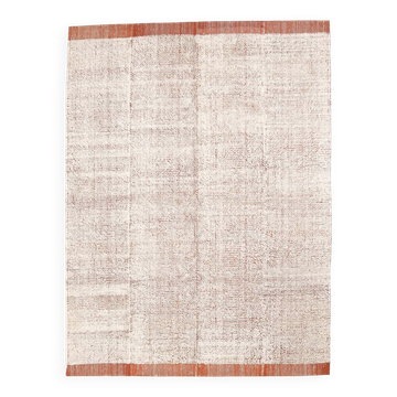8x11 Terracotta & Beige Vintage Kilim Rug, 260x350Cm