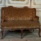 Small Louis XV style wingback bench, circa 1880