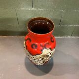 Vase West Germany red