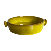 Plat centre de table moderniste en terre vernissée 1970