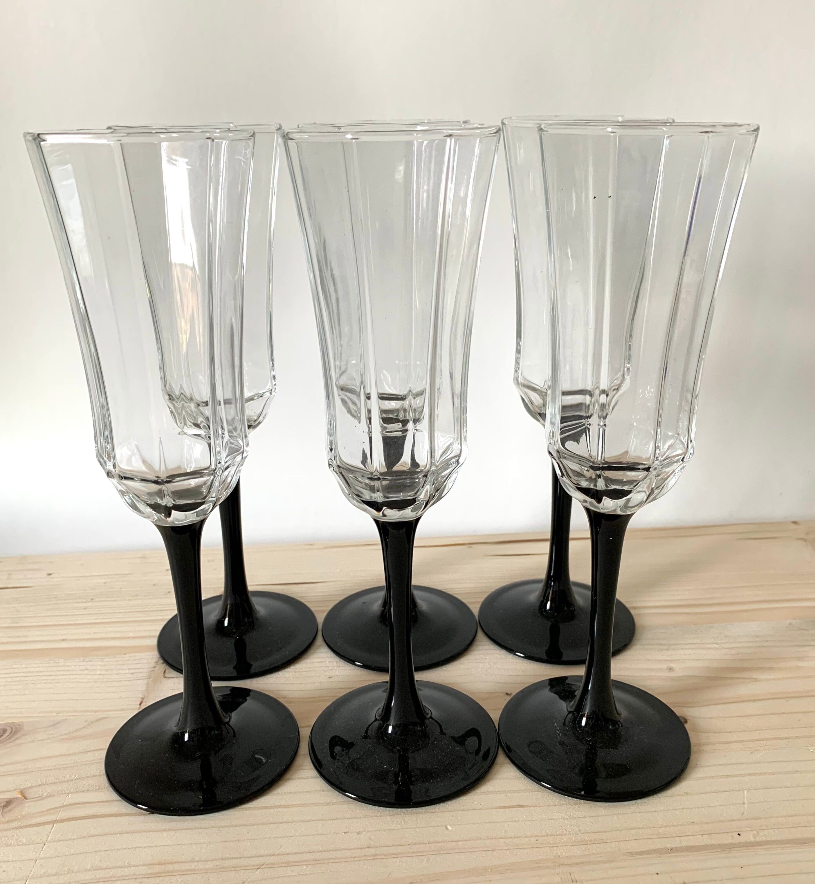 6 champagne flutes arcopal luminarc octime