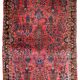 Handmade antique Persian Sarouk rug 112cm x 164cm 1920s - 1B748